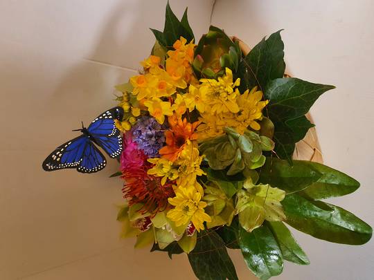 Woven Tray of Flowers